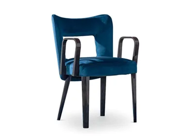 BESS - Velvet chair with armrests by Costantini Pietro - view 2